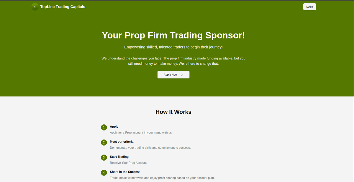Screenshot of Topline Trading